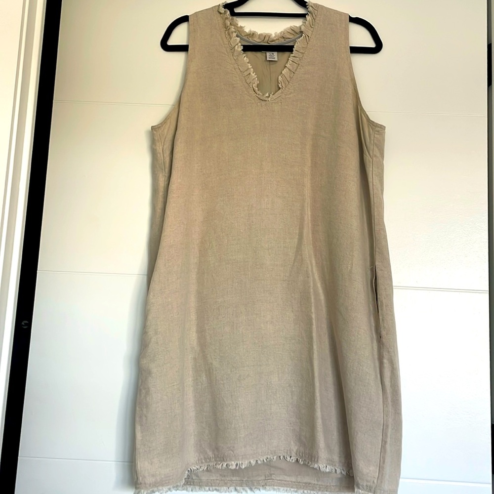 Tommy Bahama ruffle linen dress